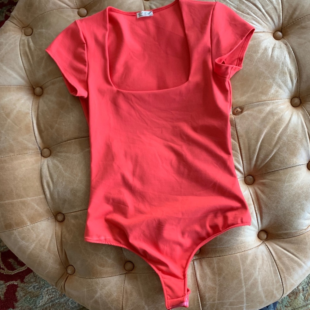 Free People Square Eyes Thong Bodysuit